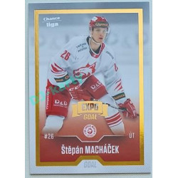 2022/23 Goal Cards Chance Liga 2. série #339 Štěpán Macháček Expo Gold 1 of 3