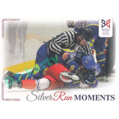 2023/24 Legendary Cards Hlinka Gretzky Cup Young Lions #SRM-38 Duel Česko - Švédsko přinesl 22 trestů Silver Run Moments