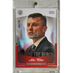 2023/24 Goal cards Chance Liga 2. série #BB-22 Aleš Totter Behind the Bench Parallel 08/19