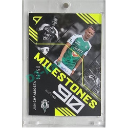 2023/24 Sportzoo Fortuna Liga 2. série #MS-16 Jan Chramosta Milestones Neon Yellow xx/50