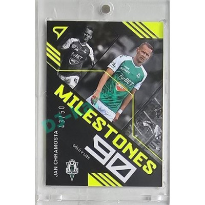 2023/24 Sportzoo Fortuna Liga 2. série #MS-16 Jan Chramosta Milestones Neon Yellow xx/50