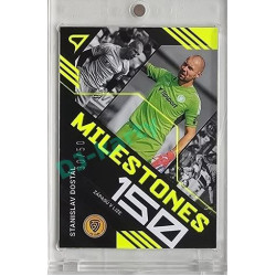 2023/24 Sportzoo Fortuna Liga 2. série #MS-18 Stanislav Dostál Milestones Neon Yellow xx/50