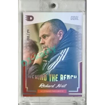 2023/24 Goal cards Chance Liga 2. série #BB-27 Richard Král Behind the Bench Parallel 08/19