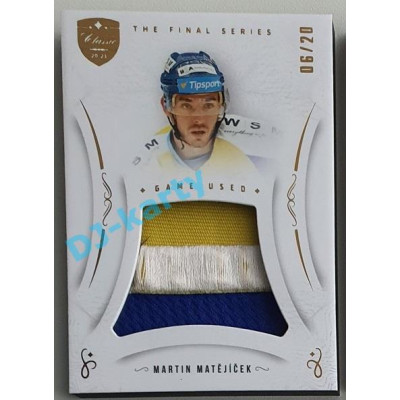 2021/22 OFS The Final Series Martin Matějíček #JER-MM 06/20 Game Used Gold