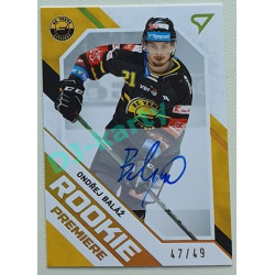 2021/22 Sportzoo TIPSPORT ELH 2. série #RP-30 Ondřej Baláž Rookie Premiere Auto 47/49