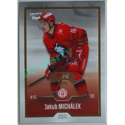 2022/23 Goal Cards Chance Liga 1. série #131 Jakub Michálek Expo Pardubice Gold 1 of 3