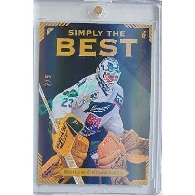 2023 Legendary Cards Simply the Best #09 Roman Čechmánek Neon Rainbow 2/9