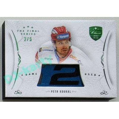 2021/22 OFS The Final Series Petr Koukal #STI-KOE 2/5 Game Used Stick Emerald