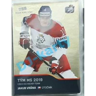 2020 MK reprezentace Jakub Vrána Tým MS 2019 #58 Gold Promo