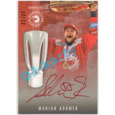 2021/22 OFS The Final Series Marian Adámek #TRI-9 22/27 Bonus Signature Champions HC Oceláři Třinec