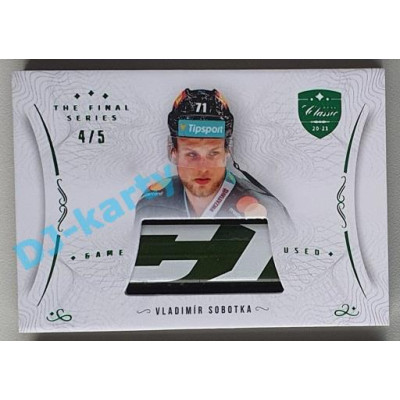 2021/22 OFS The Final Series Vladimír Sobotka #STI-SOV 4/5 Game Used Stick Emerald