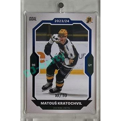 2023/24 Goal cards Chance Liga 2. série #227 Matouš Kratochvil Blue 10/10