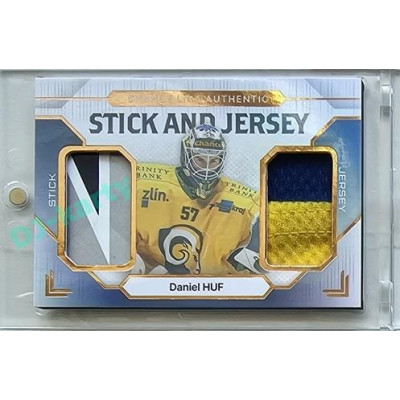 2023/24 Goal cards Chance Liga 2. série #SJ-01 Daniel Huf Game Used Material Jersey&Stick 15/20