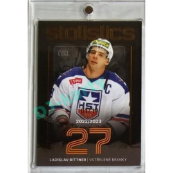 2023/24 Goal cards Chance Liga 1. série #ST-08 Ladislav Bittner Statistics Parallel 01/19