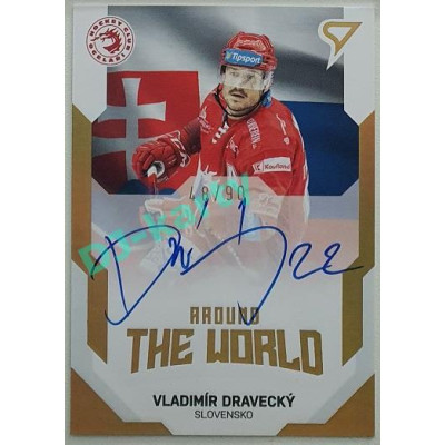 2021/22 Sportzoo TIPSPORT ELH 2. série #AWS-19 Vladimír Dravecký Around The World Auto 48/90