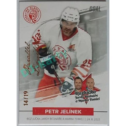 2022/23 Goal Cards Chance Liga 1. série #13 Petr Jelínek Rozlučka Slavia Parallel 14/19