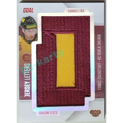 2022/23 Goal Cards Chance Liga 1. série #JL-02 Tomáš Čachotský Jersey Letters 5/9