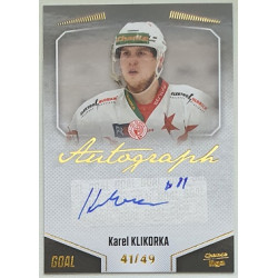 2022/23 Goal Cards Chance Liga 2. série #128 Karel Klikorka Autograph xx/49