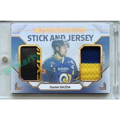 2023/24 Goal cards Chance Liga 2. série #SJ-02 Daniel Gazda Game Used Material Jersey&Stick 15/20