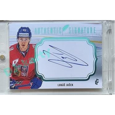 2023/24 LC Expectations Road to Prague #AS-09 Lukáš Jašek Authentic Signature Turquoise 1/1