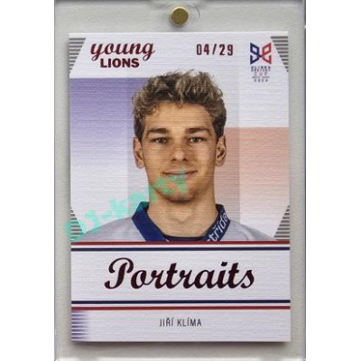 2023/24 Legendary Cards Hlinka Gretzky Cup Young Lions #P-10 Jiří Klíma Portréty Canvas xx/29