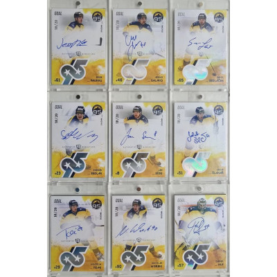 2024 Goal Cards 95. VÝROČÍ ZLÍNSKÉHO HOKEJE kompletní set 27ks karet Signature xx/20