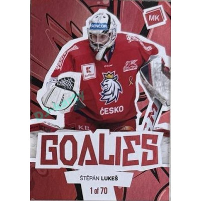 2021/22 MK reprezentace #G-ŠL Štěpán Lukeš Goalies Red 1 of 70