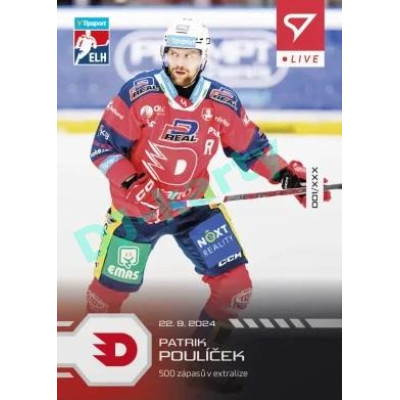 2024/25 Sportzoo ELH LIVE #L-03 Patrik Poulíček xx/51