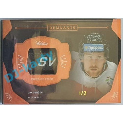 2020/21 OFS 1.série Jan Svrček #RPS-JSV 1/2 Game Used Remnants Black Cut NAMEPLATE