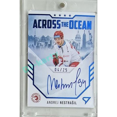 2023/24 Sportzoo ELH 2. serie #AOS-AN Andrej Nestrašil Across The Ocean Blue Auto 04/25