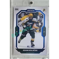 2023/24 Goal cards Chance Liga 2. série #229 Adam Koláček Blue 10/10