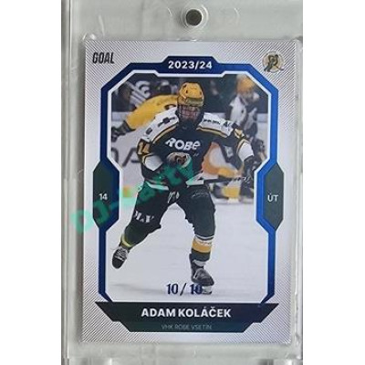 2023/24 Goal cards Chance Liga 2. série #229 Adam Koláček Blue 10/10