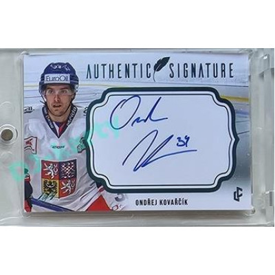 2023/24 LC Expectations Road to Prague #AS-04 Ondřej Kovařčík Authentic Signature Turquoise 1/1