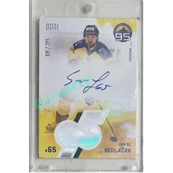 2024 Goal Cards 95. VÝROČÍ ZLÍNSKÉHO HOKEJE #ZL22 Pavel Sedláček Signature xx/20