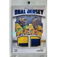 2023/24 Goal cards Chance Liga 2. série #JD-01 Daniel Huf / Michal Kořének Game Used Material Dual Jersey 05/10