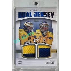 2023/24 Goal cards Chance Liga 2. série #JD-01 Daniel Huf / Michal Kořének Game Used Material Dual Jersey 05/10