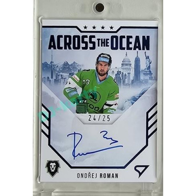 2023/24 Sportzoo ELH 2. serie #AOS-OR Ondřej Roman Across The Ocean Blue Auto 24/25