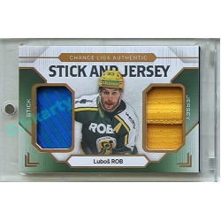 2023/24 Goal cards Chance Liga 2. série #SJ-04 Luboš Rob Game Used Material Jersey&Stick 15/20