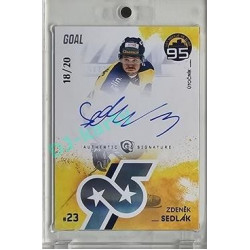 2024 Goal Cards 95. VÝROČÍ ZLÍNSKÉHO HOKEJE #ZL23 Zdeněk Sedlák Signature xx/20
