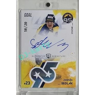 2024 Goal Cards 95. VÝROČÍ ZLÍNSKÉHO HOKEJE #ZL23 Zdeněk Sedlák Signature xx/20