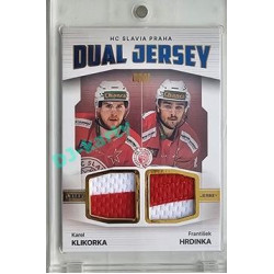 2023/24 Goal cards Chance Liga 2. série #JD-14 Karel Klikorka / František Hrdinka Game Used Material Dual Jersey 05/10