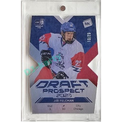 2023 MK reprezentace #DP-4 Jiří Felcman Draft Prospect Rainbow Die-cut 20/25