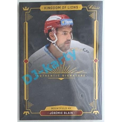 2021 OFS Kingdom of Lions Jérémie Blain #A03 Authentic Signature PROMO (bez podpisu)