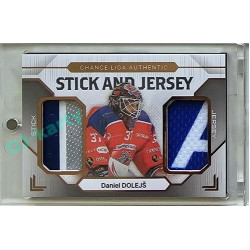 2023/24 Goal cards Chance Liga 2. série #SJ-07 Daniel Dolejš Game Used Material Jersey&Stick 15/20