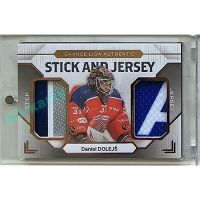 2023/24 Goal cards Chance Liga 2. série #SJ-07 Daniel Dolejš Game Used Material Jersey&Stick 15/20