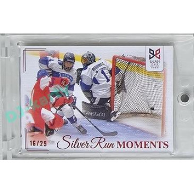 2023/24 Legendary Cards Hlinka Gretzky Cup Young Lions #SRM-44 Tittlbach bral s Finy 2 góly a asistenci Silver Run Moments Canvas xx/29