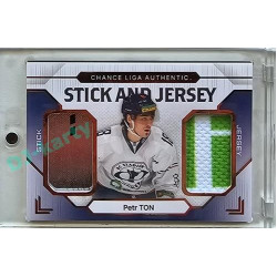 2023/24 Goal cards Chance Liga 2. série #SJ-08 Petr Ton Game Used Material Jersey&Stick 15/20