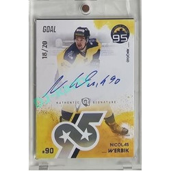 2024 Goal Cards 95. VÝROČÍ ZLÍNSKÉHO HOKEJE #ZL27 Nicolas Werbik Signature xx/20