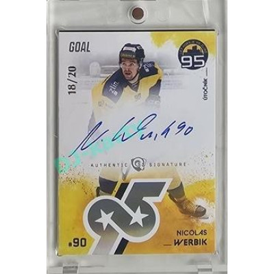 2024 Goal Cards 95. VÝROČÍ ZLÍNSKÉHO HOKEJE #ZL27 Nicolas Werbik Signature xx/20
