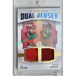 2023/24 Goal cards Chance Liga 2. série #JD-12 Jan Výtisk / Rostislav Marosz Game Used Material Dual Jersey 05/10